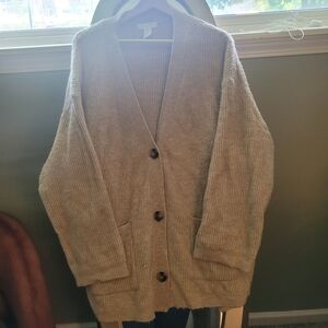H&M Tan Faux Cashmere Cardigan